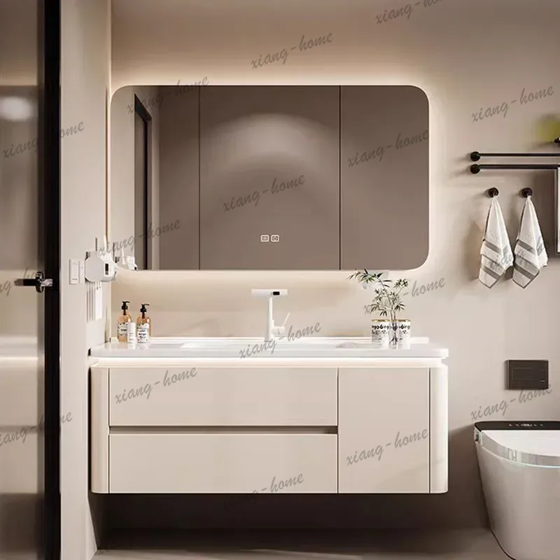 Home Bathroom Vanity Combo - Storage Perfume Bathroom Cabinet Mirror Organizer