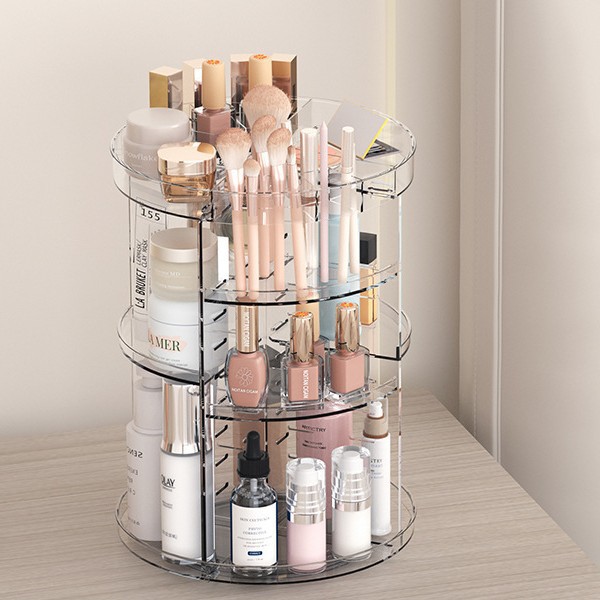 360-Degree Rotating Cosmetic S - đánh giá và giá Home Edit Bathroom Storage