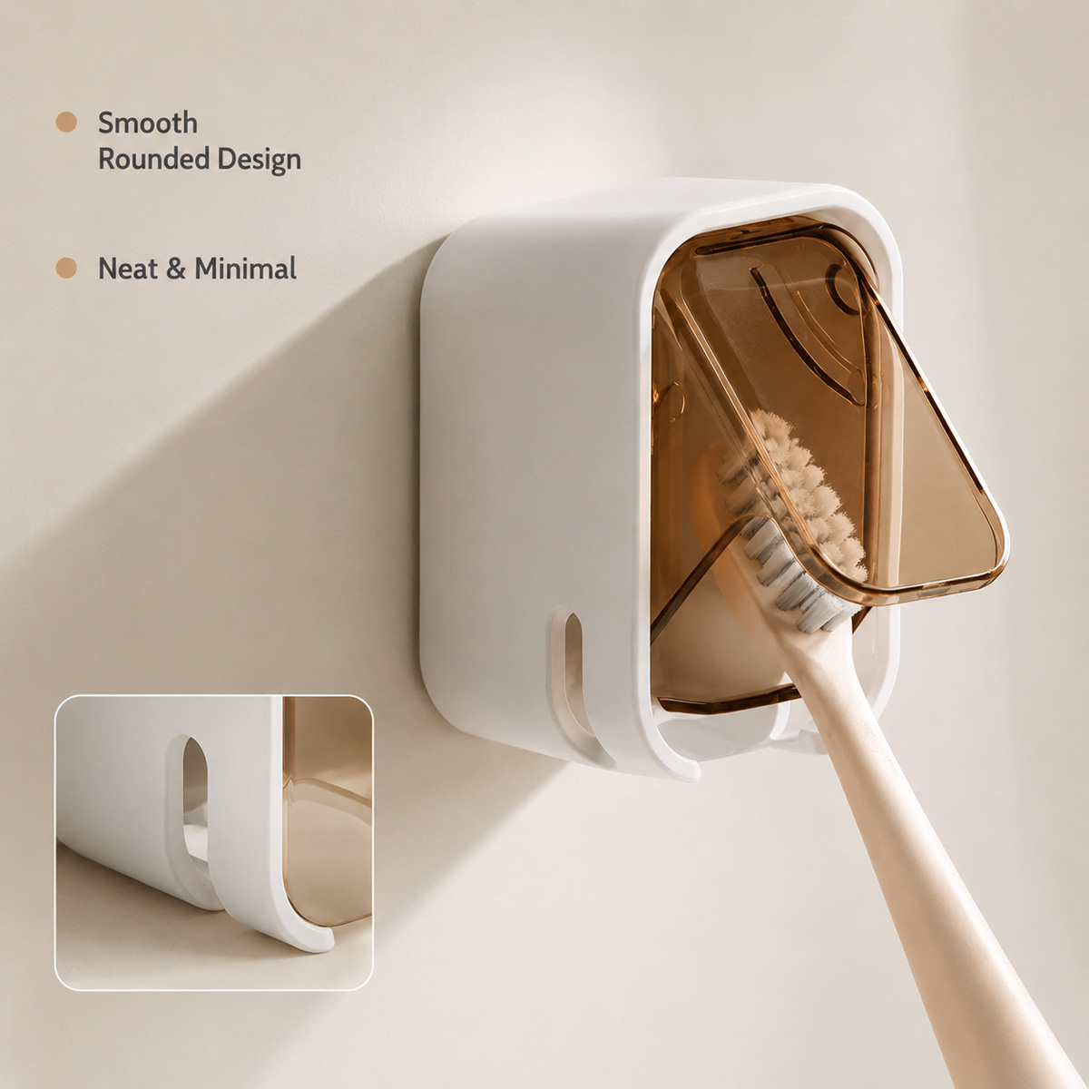 1/2PCS Wall Mounted Toothbrush - đánh giá và giá Home Edit Bathroom Storage