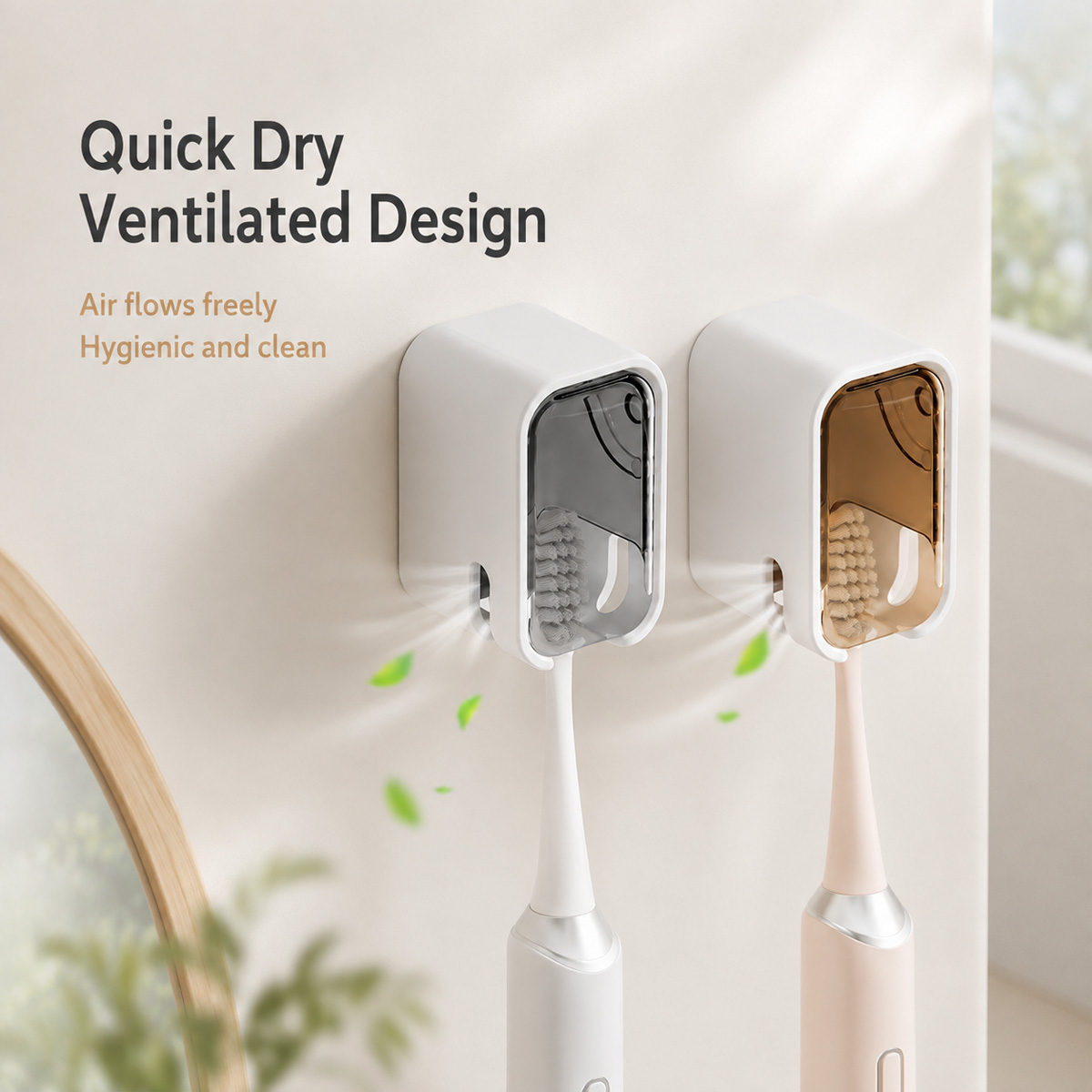 1/2PCS Wall Mounted Toothbrush - đánh giá và giá Home Edit Bathroom Storage