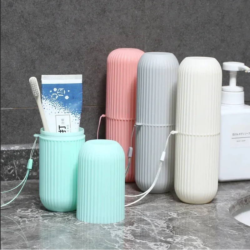 1/2pcs Portable Toothbrush Cup - đánh giá và giá Home Edit Bathroom Storage
