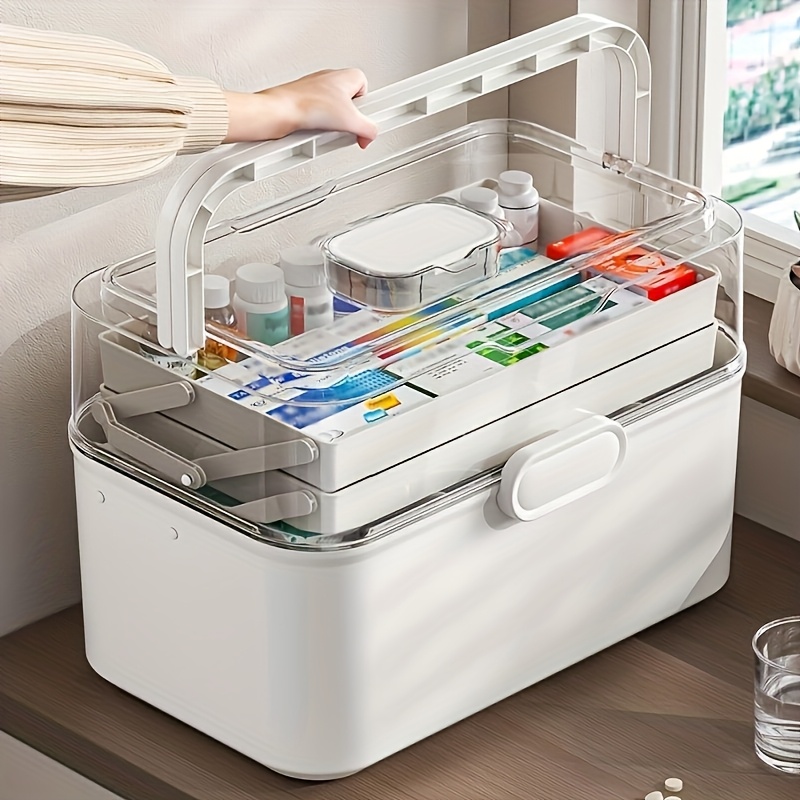 Large Capacity Clear Lid Medic - đánh giá và giá Home Edit Bathroom Storage